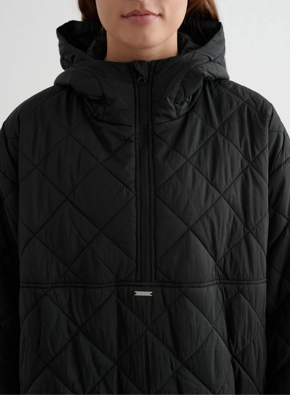 Black Oversized Quilted Anorak - Image 3
