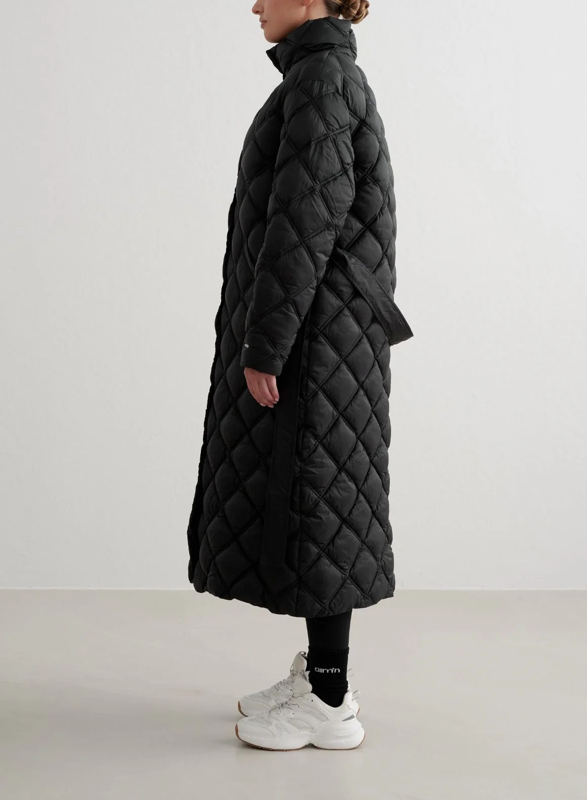 Black Quilted Coat - Image 10