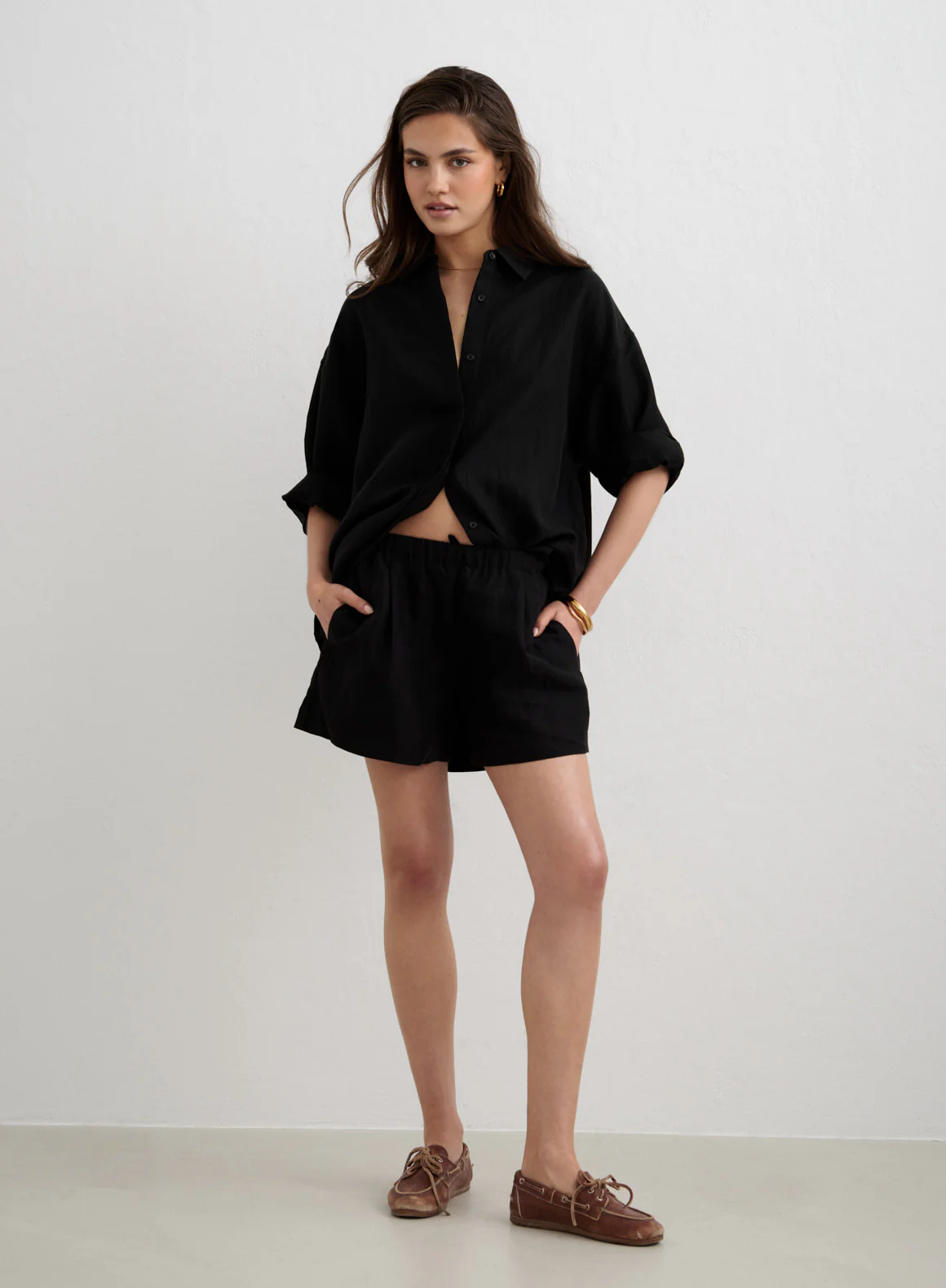 Black Riviera Shorts