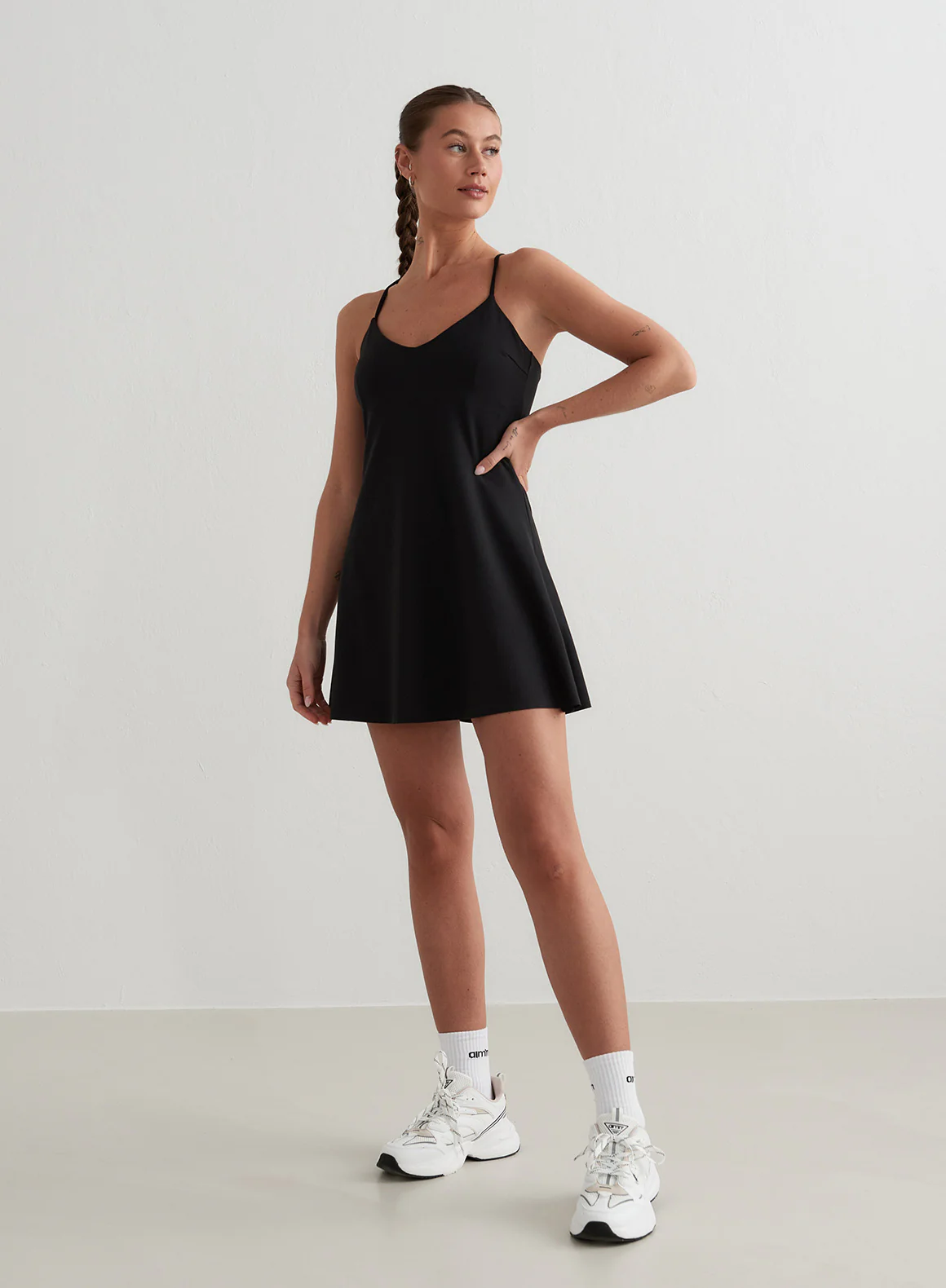 Black Sense Strap Dress - Image 2
