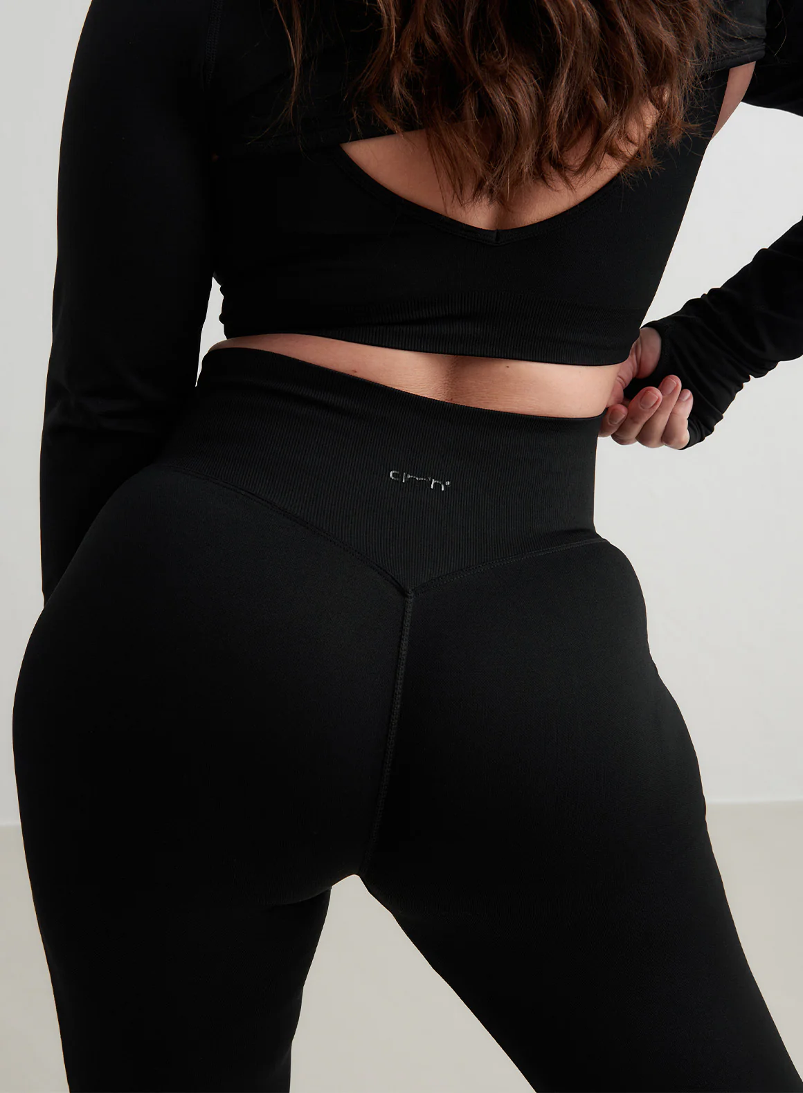 Black Shape Seamless Flare Tights - Image 122