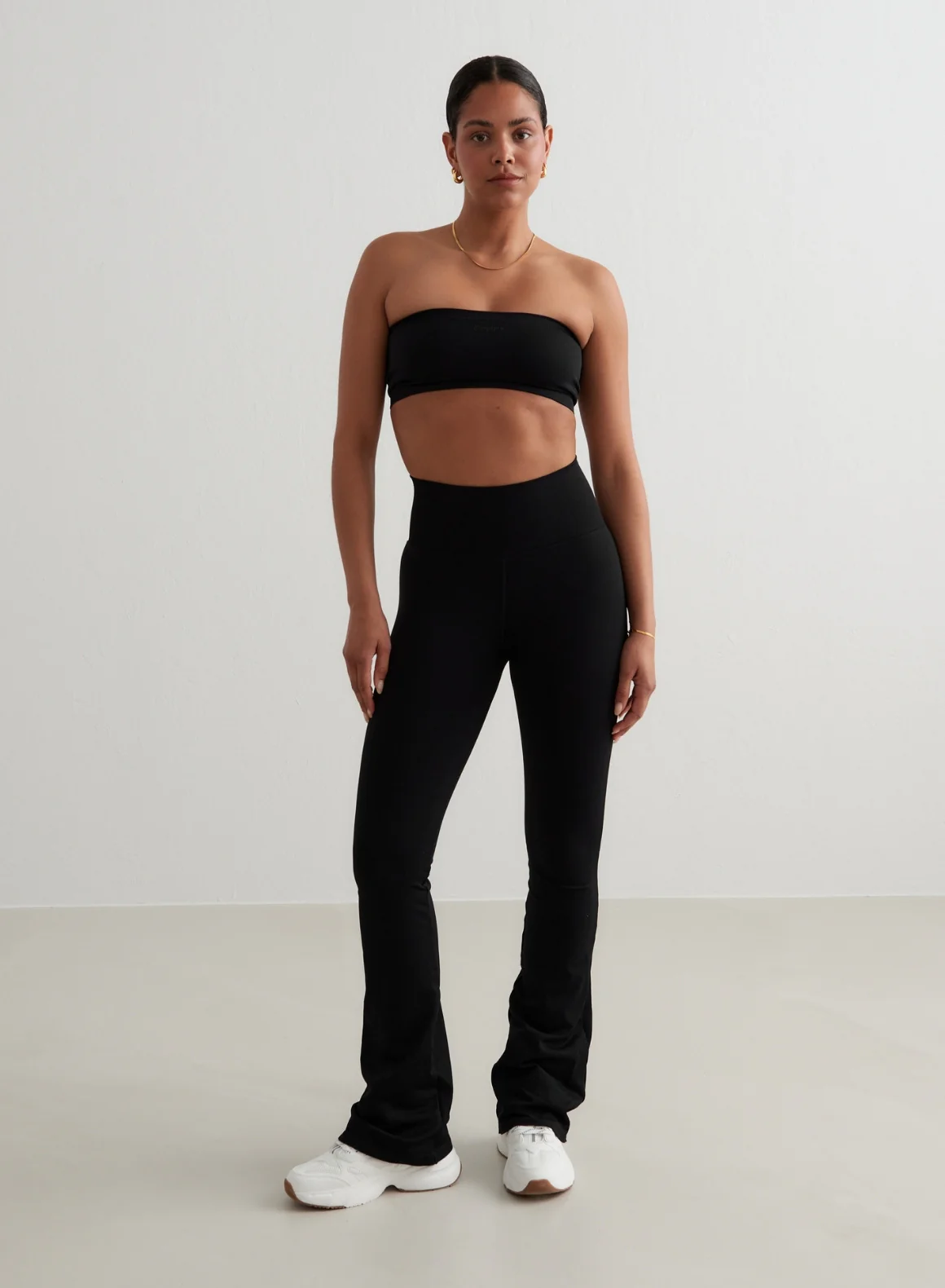 Black Shape Seamless Flare Tights - Image 178
