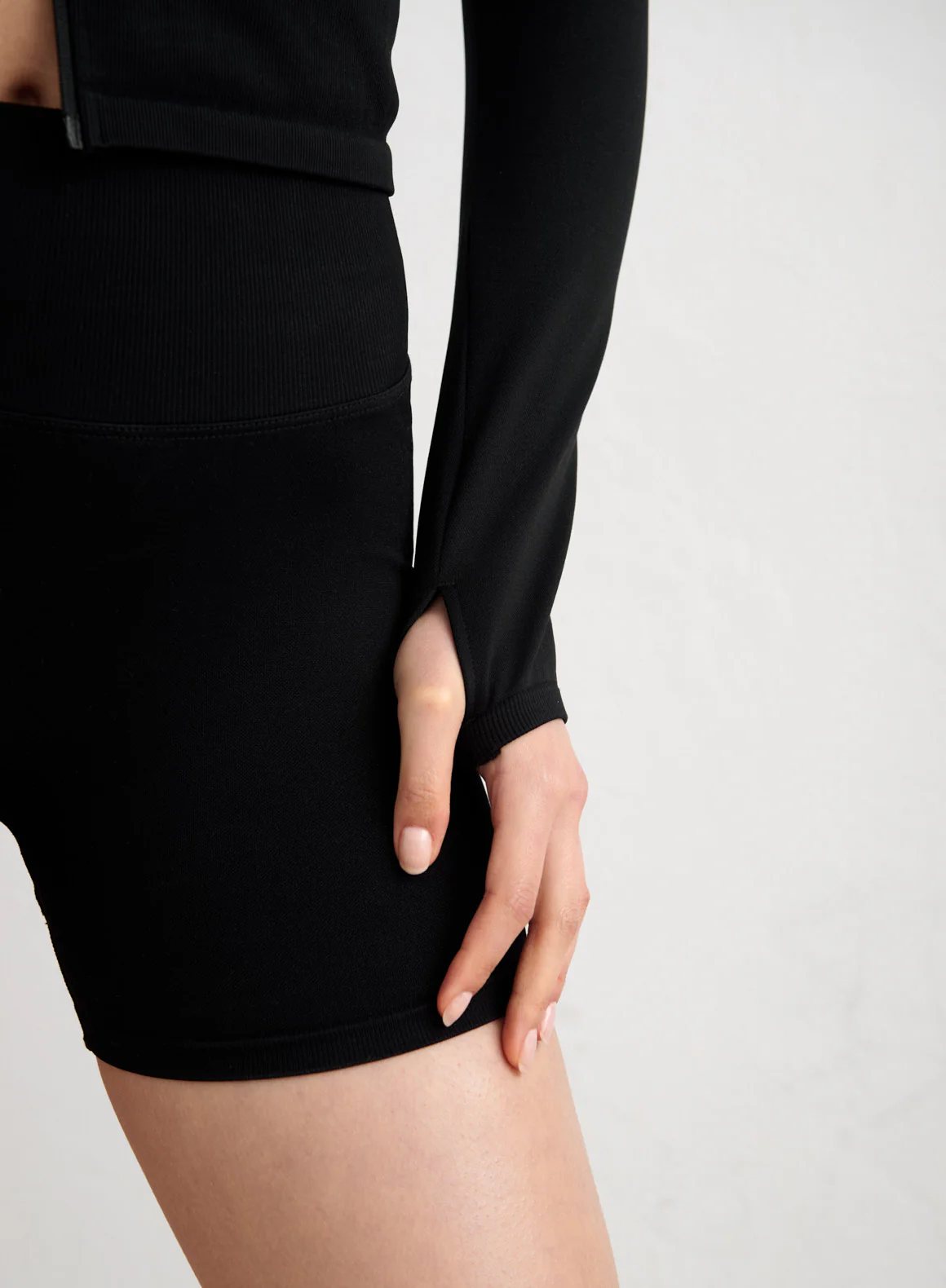 Black Shape Seamless Zip Jacket - Image 6