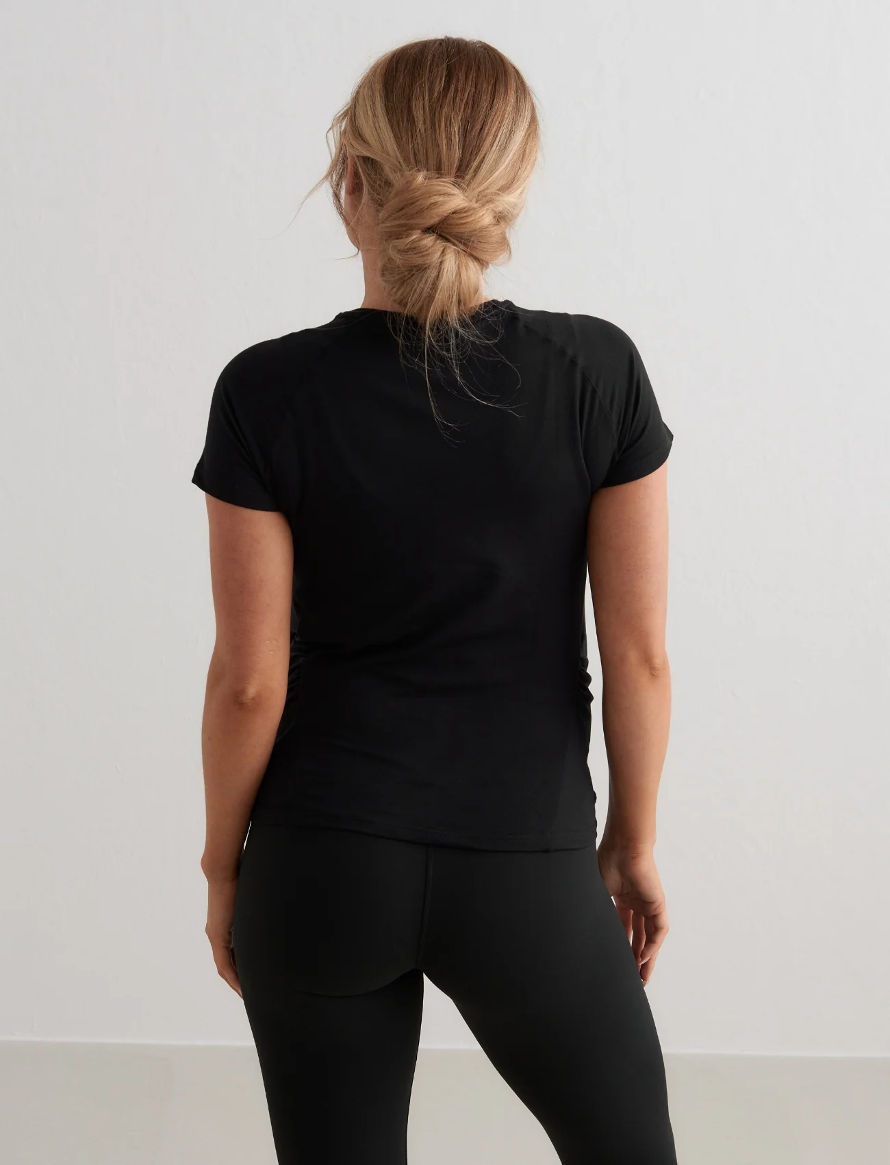 Black Soft Basic Maternity Short Sleeve - Image 3