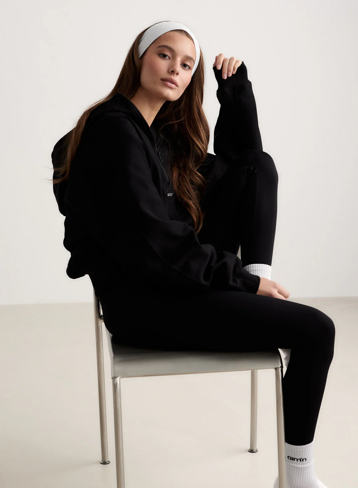 Black Sportif Half Zip Hood - Image 2