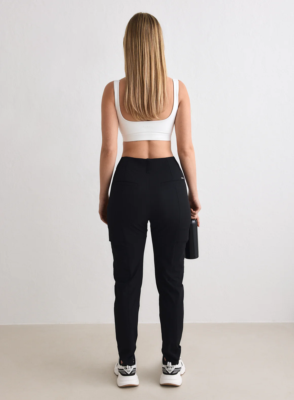 Black Straight Leg Cargo Pants - Image 2
