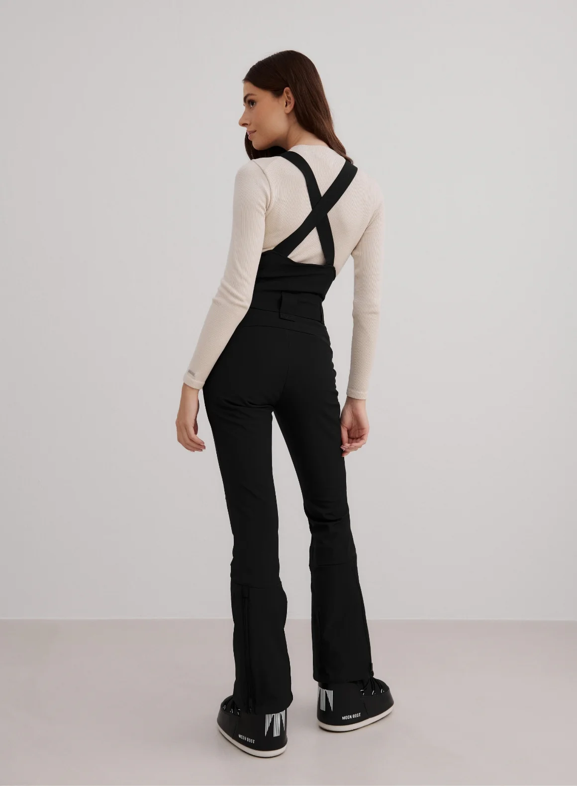 Black Stretch Thermo Bib Pants - Image 4