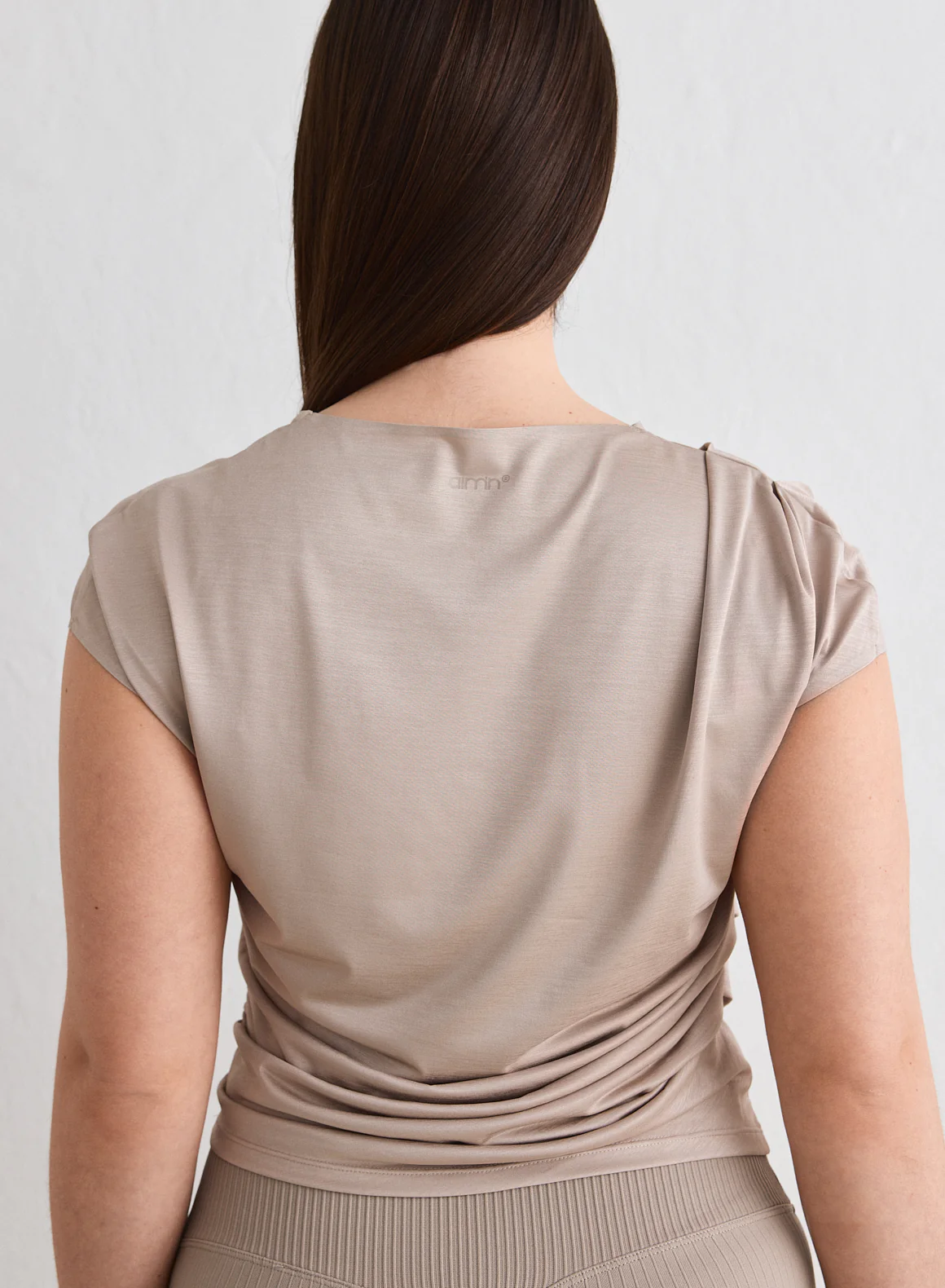 Dark Clay Luminous Draped Short Sleeve - Image 2