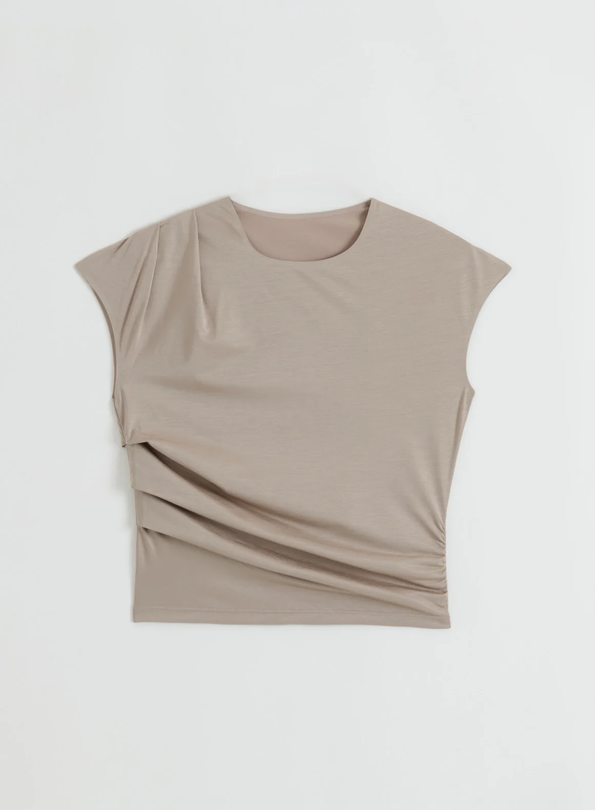 Dark Clay Luminous Draped Short Sleeve - Image 5
