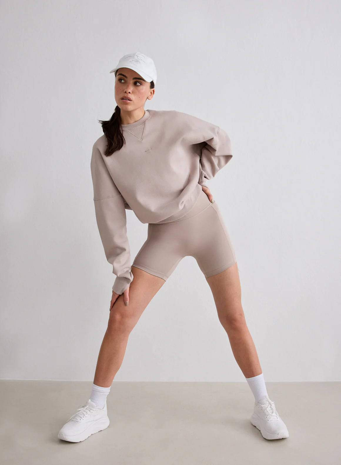 Dark Clay Running Midi Biker Shorts - Image 2
