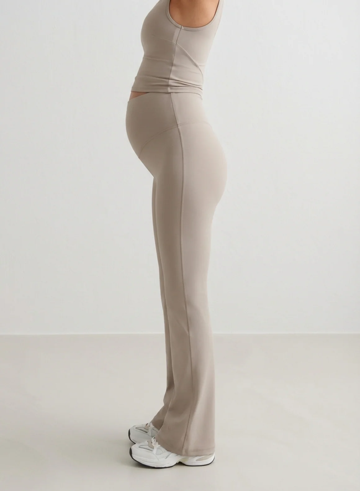 Dark Clay Sense Maternity Wide Pants - Image 6