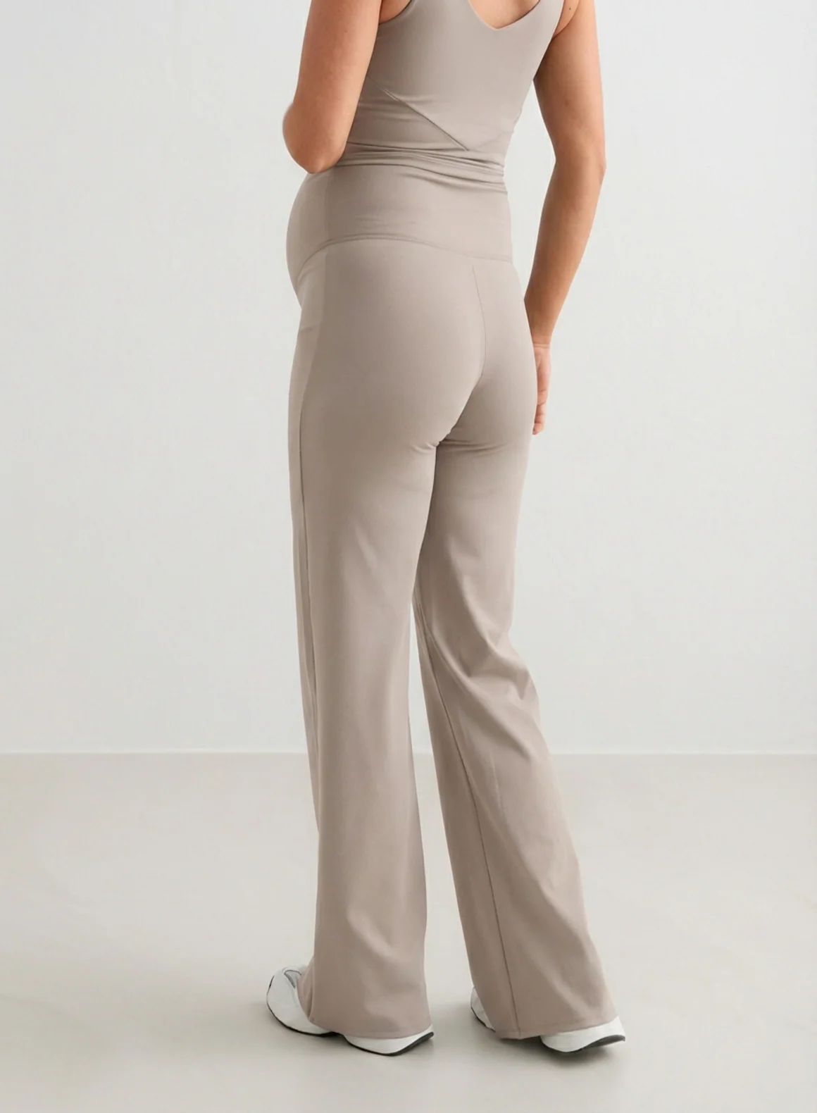 Dark Clay Sense Maternity Wide Pants - Image 7