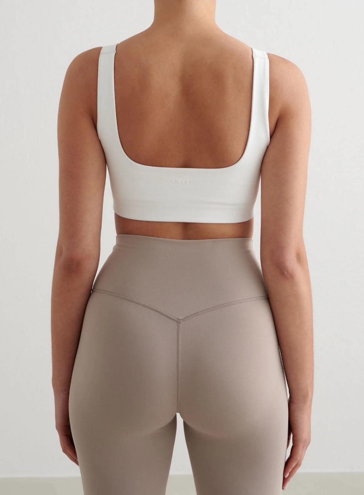 Dark Clay Sense Tights & White Bra Set - Image 4