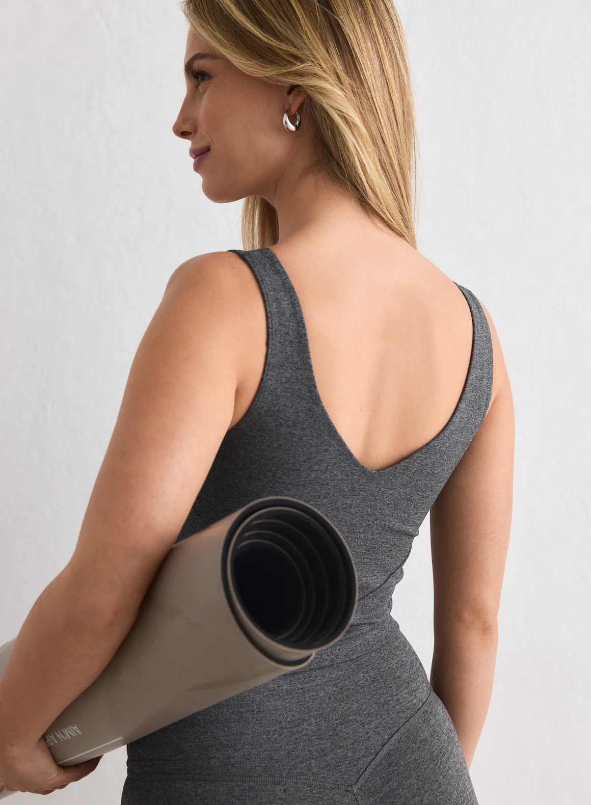 Dark Grey Melange Sense Bralette - Image 2