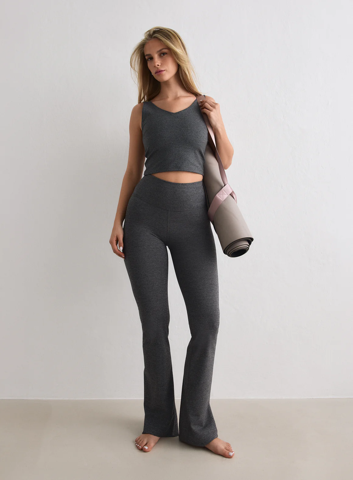 Dark Grey Melange Sense Flare Tights