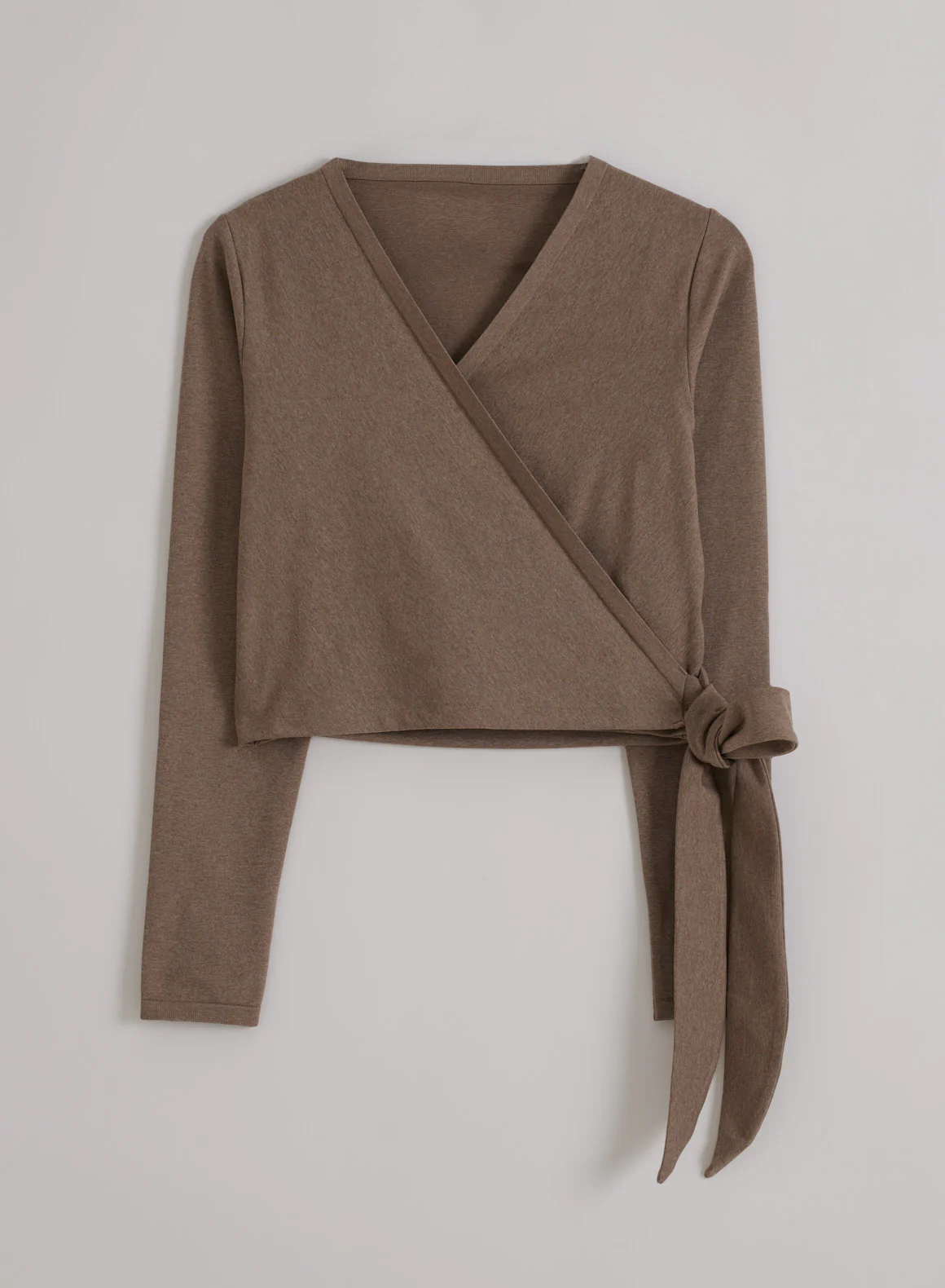 Espresso Melange Shape Seamless Wrap Long Sleeve - Image 4