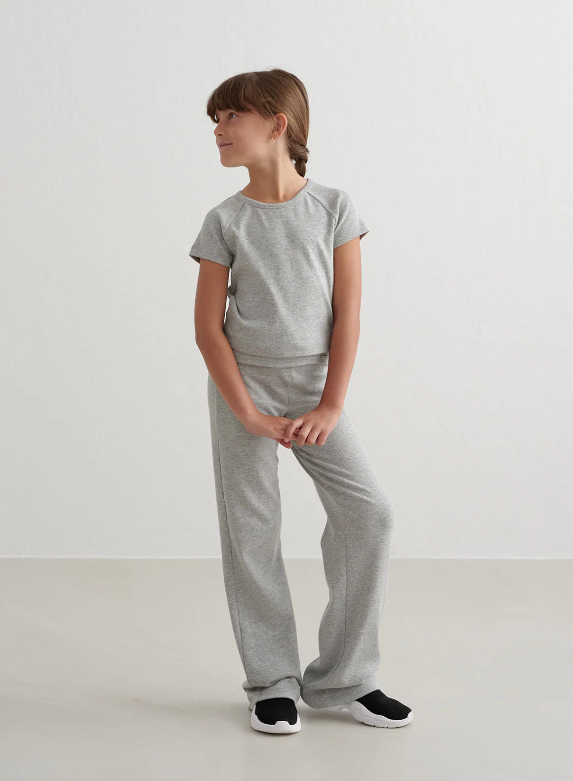 Grey Melange Young Ease Ribbed Short Sleeve - Image 2