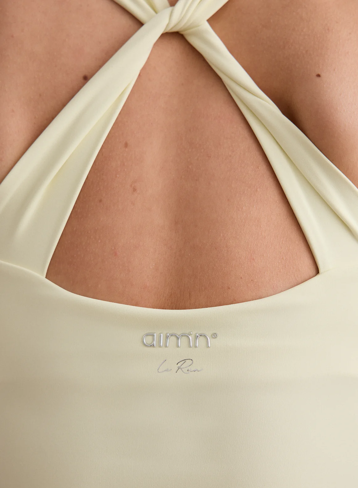 Lemon White Lunar Running Singlet - Image 4