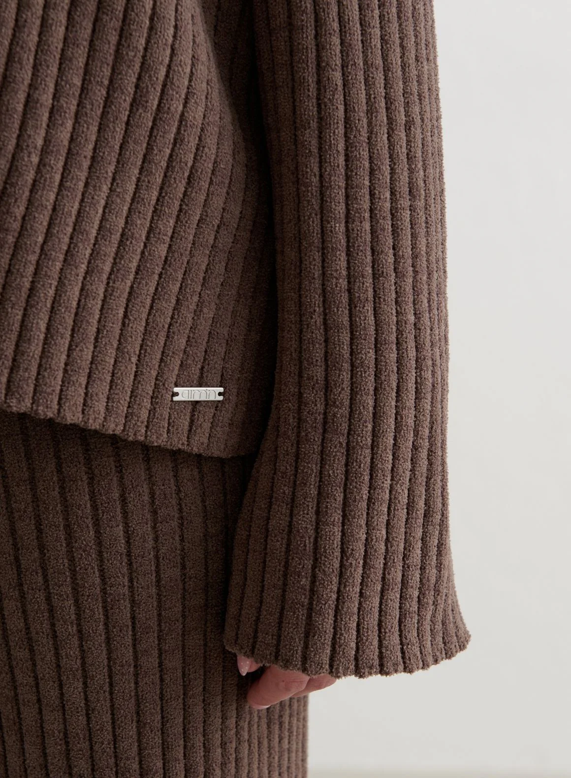 Macchiato Rib Knit Sweater & Skirt Set - Image 7