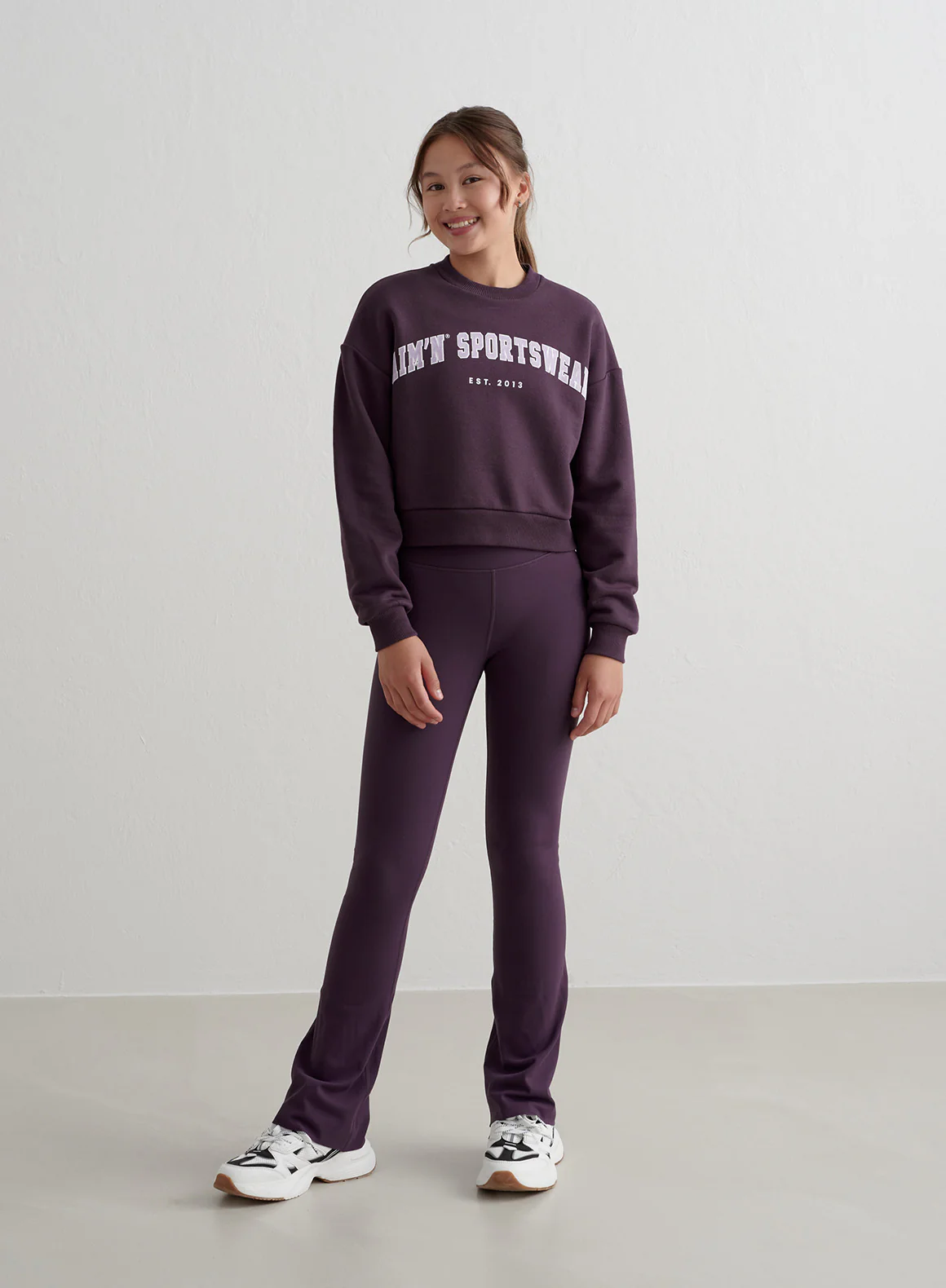 Midnight Plum Young Varsity Sweatshirt - Image 2