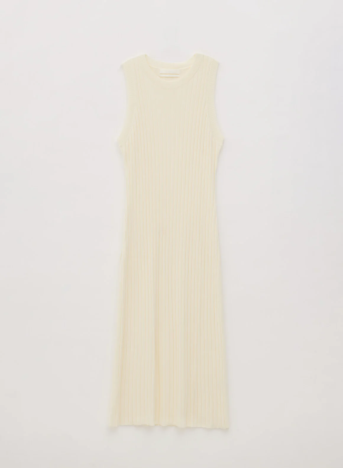 Off White Sleeveless Knit Dress - Image 7