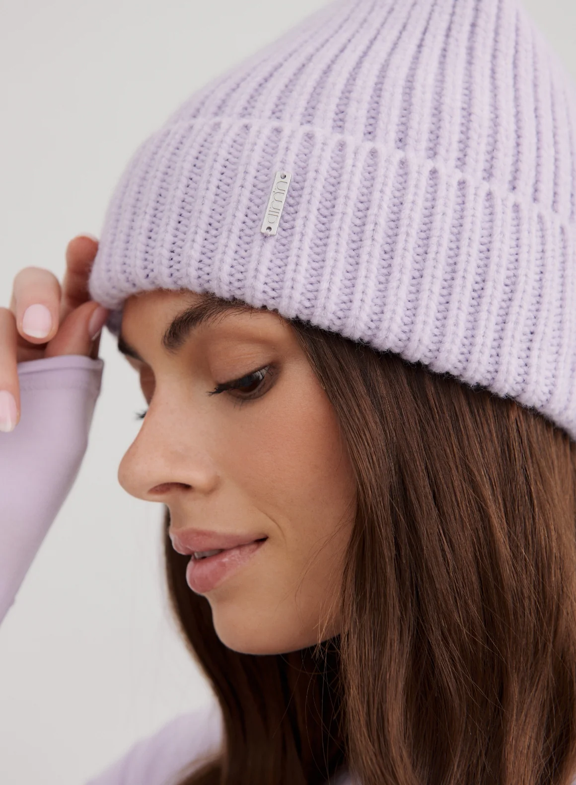 Pale Lavender Chunky Beanie - Image 2