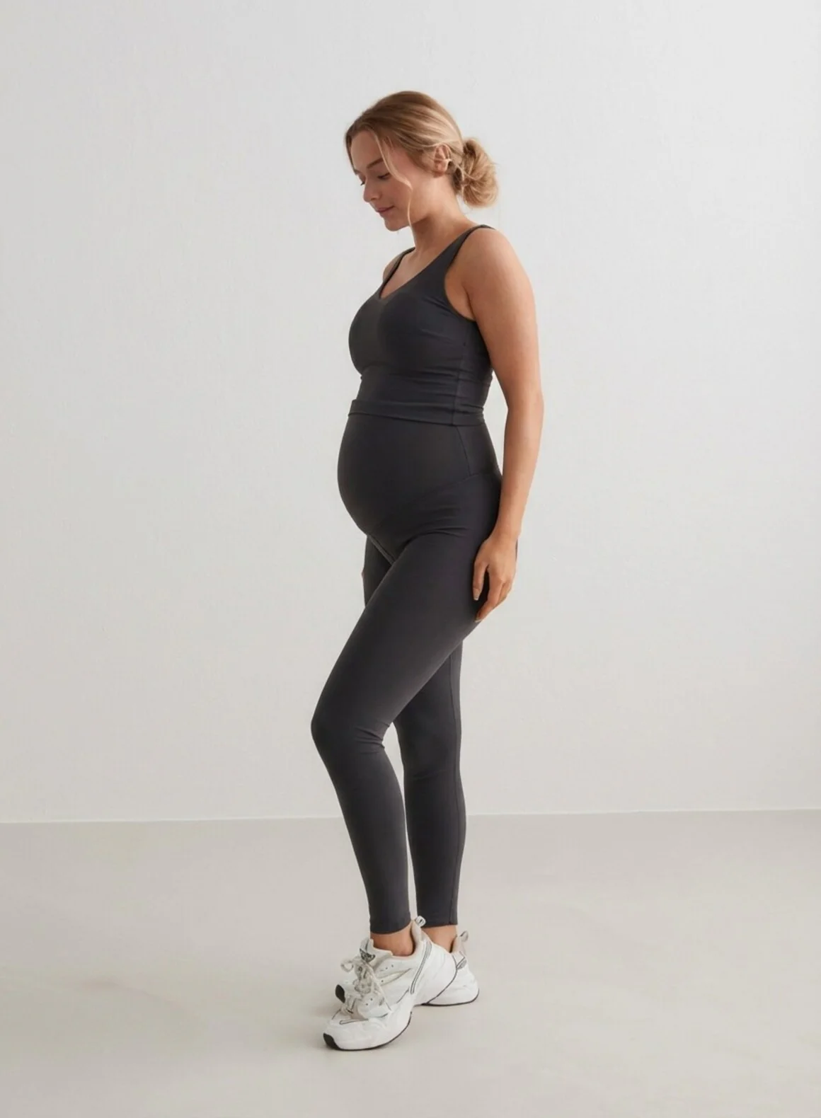 Shadow Grey Sense Maternity Tights - Image 2