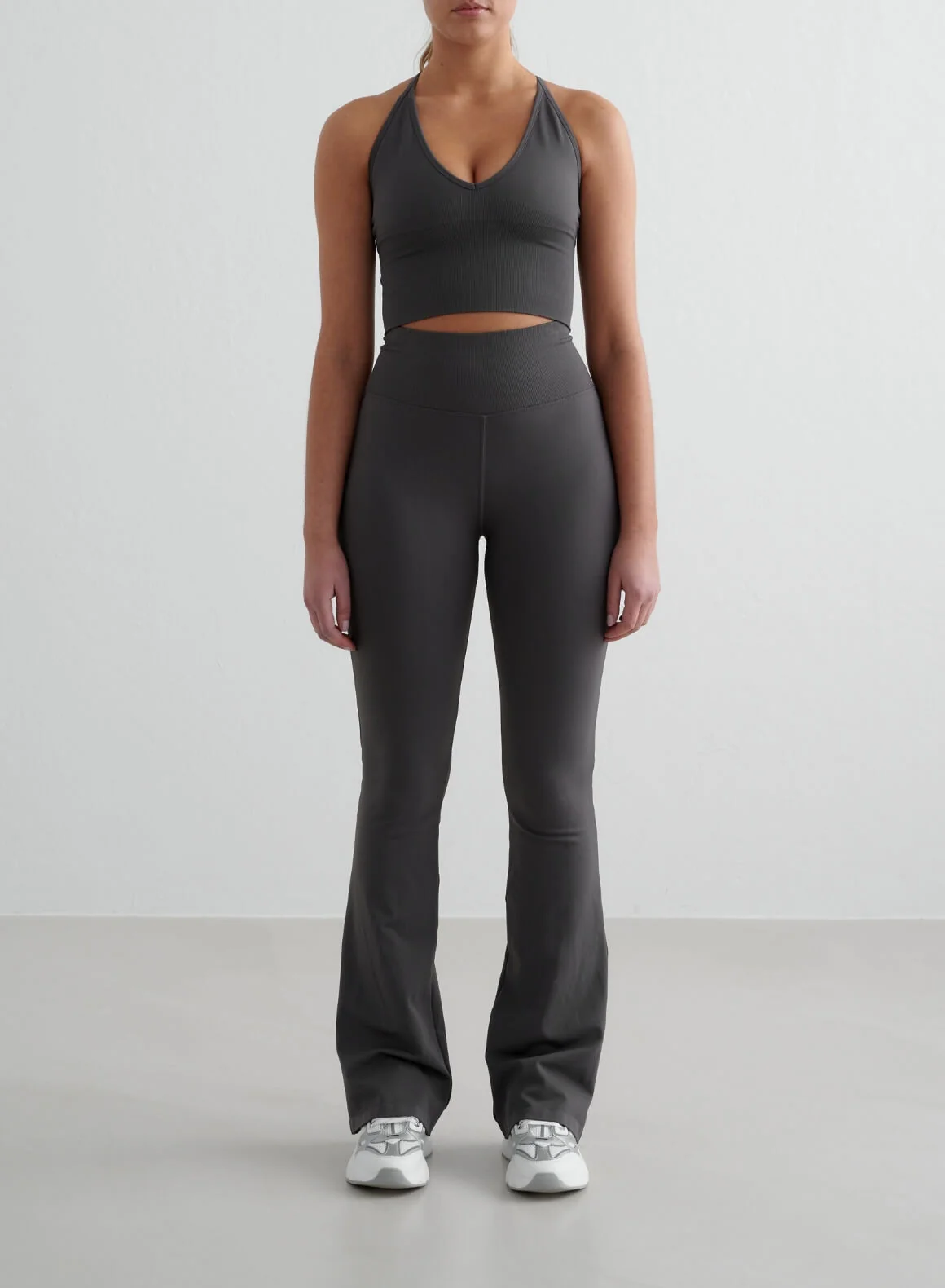 Shadow Grey Shape Seamless Flare Tights - Image 2