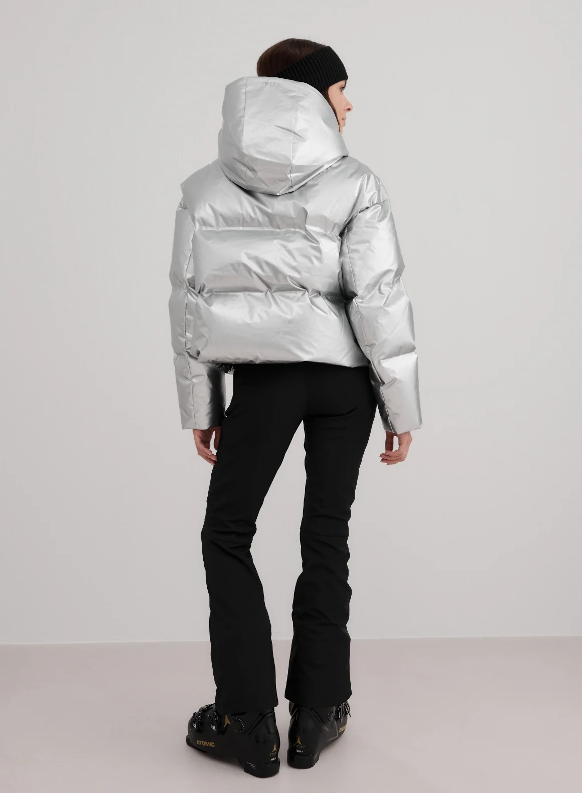Silver Cortina Glossy Puffer Jacket - Image 5